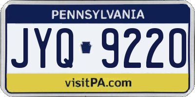 PA license plate JYQ9220
