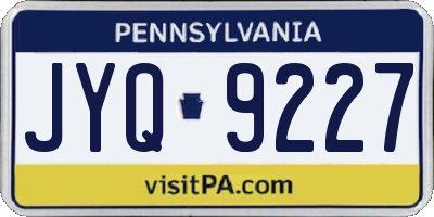 PA license plate JYQ9227