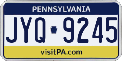 PA license plate JYQ9245