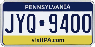 PA license plate JYQ9400