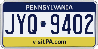PA license plate JYQ9402