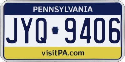 PA license plate JYQ9406