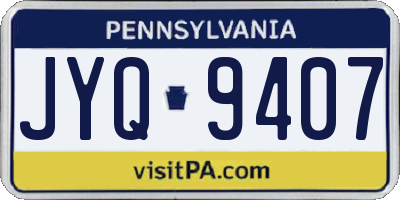 PA license plate JYQ9407