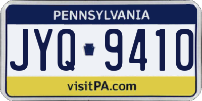 PA license plate JYQ9410