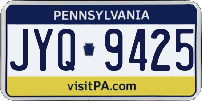 PA license plate JYQ9425