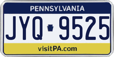 PA license plate JYQ9525