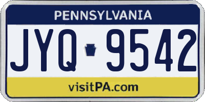 PA license plate JYQ9542