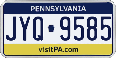 PA license plate JYQ9585
