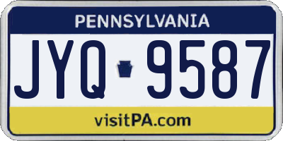 PA license plate JYQ9587