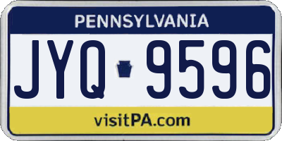 PA license plate JYQ9596