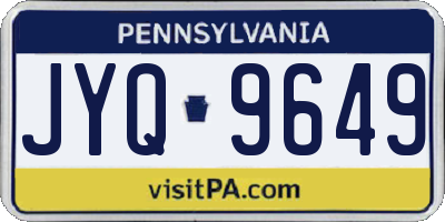 PA license plate JYQ9649