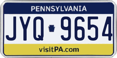 PA license plate JYQ9654