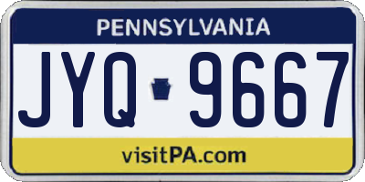 PA license plate JYQ9667
