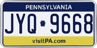 PA license plate JYQ9668