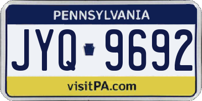PA license plate JYQ9692