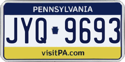 PA license plate JYQ9693