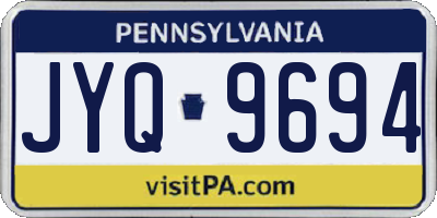 PA license plate JYQ9694