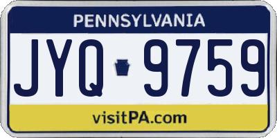PA license plate JYQ9759
