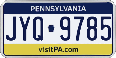 PA license plate JYQ9785