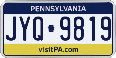 PA license plate JYQ9819