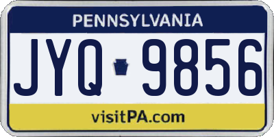 PA license plate JYQ9856