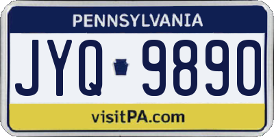 PA license plate JYQ9890