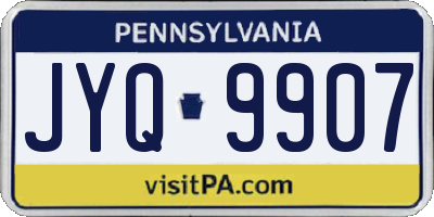 PA license plate JYQ9907