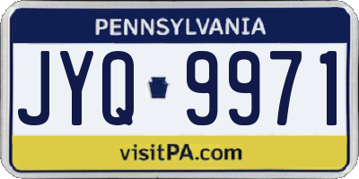 PA license plate JYQ9971