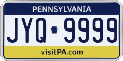PA license plate JYQ9999