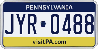 PA license plate JYR0488