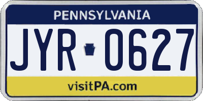 PA license plate JYR0627