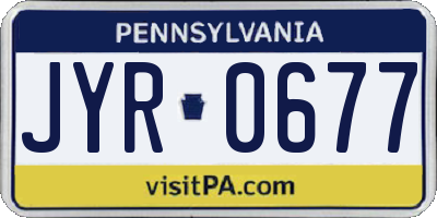 PA license plate JYR0677