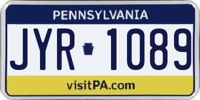 PA license plate JYR1089