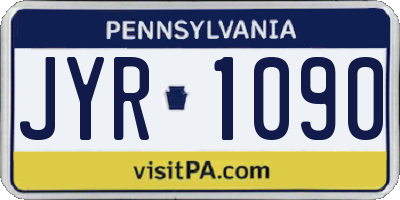 PA license plate JYR1090