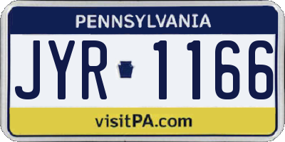 PA license plate JYR1166