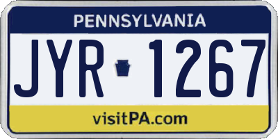 PA license plate JYR1267