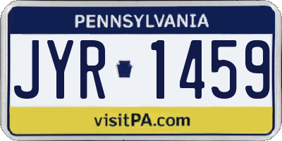 PA license plate JYR1459