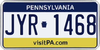 PA license plate JYR1468