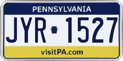 PA license plate JYR1527