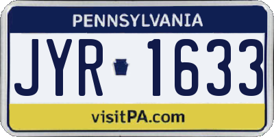 PA license plate JYR1633
