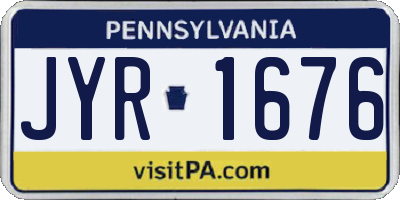 PA license plate JYR1676