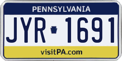 PA license plate JYR1691