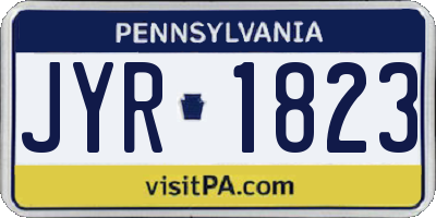 PA license plate JYR1823
