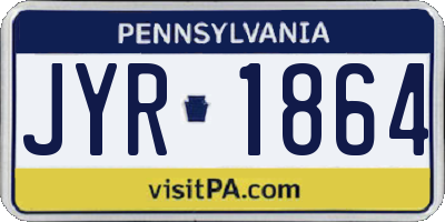PA license plate JYR1864
