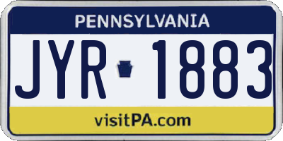 PA license plate JYR1883
