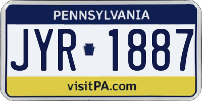 PA license plate JYR1887