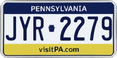 PA license plate JYR2279