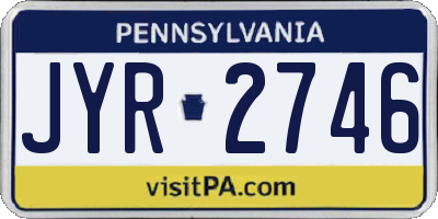 PA license plate JYR2746