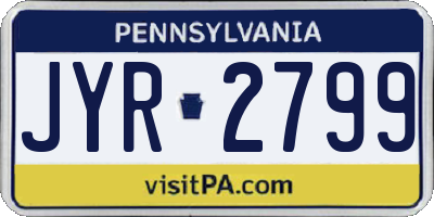 PA license plate JYR2799