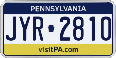 PA license plate JYR2810